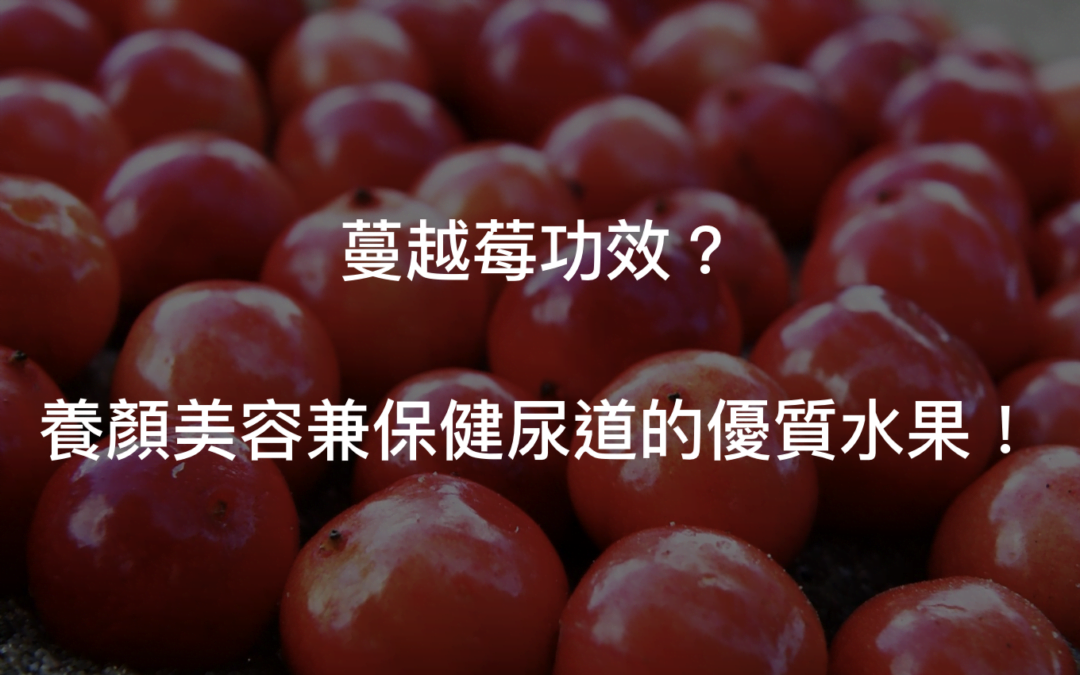 女性不可忽視的優質水果—蔓越莓功效與好處